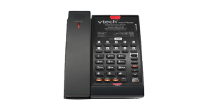 Teléfono hotelero CTM-S2421, altavoz para conferencias, opciones para marcado rápido.